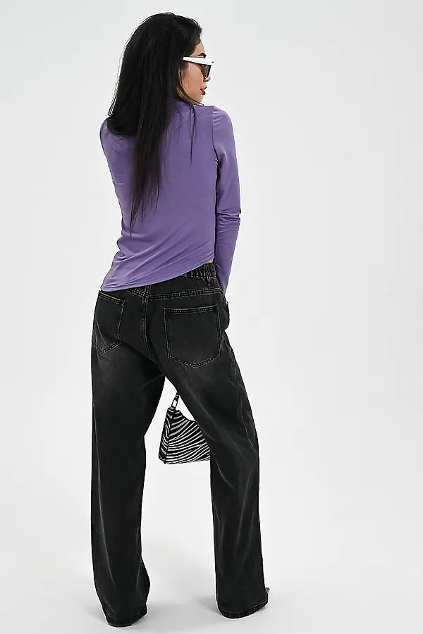 Лонгслив с драпировкой НАТАЛИ, сиреневый - фото 2