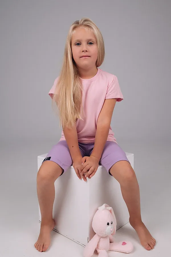 Пижама с бриджами ПД НАТАЛИ, розово-сиреневый - фото 2