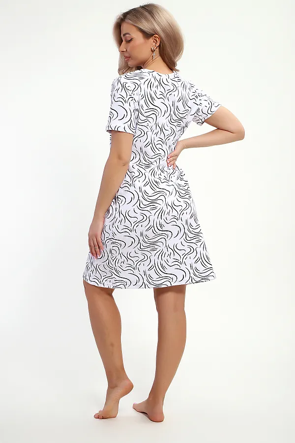 Халат 5719 НАТАЛИ, белый с узорами - фото 2