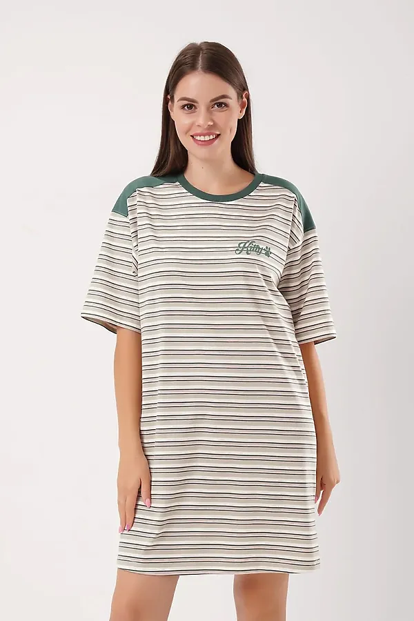 Платье CLEVER, оливковый/св.розовый - фото 2