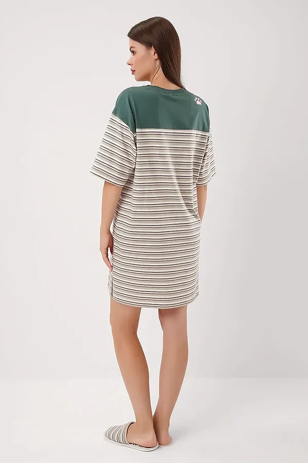 Платье CLEVER, оливковый/св.розовый - фото 2