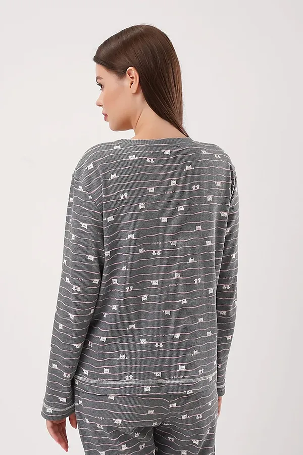 Комплект (Джемпер+Брюки) CLEVER, зелёный/розовый - фото 2