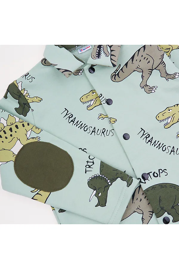 Рубашка футер 2х нитка начёс YOULALA, ментол - фото 2