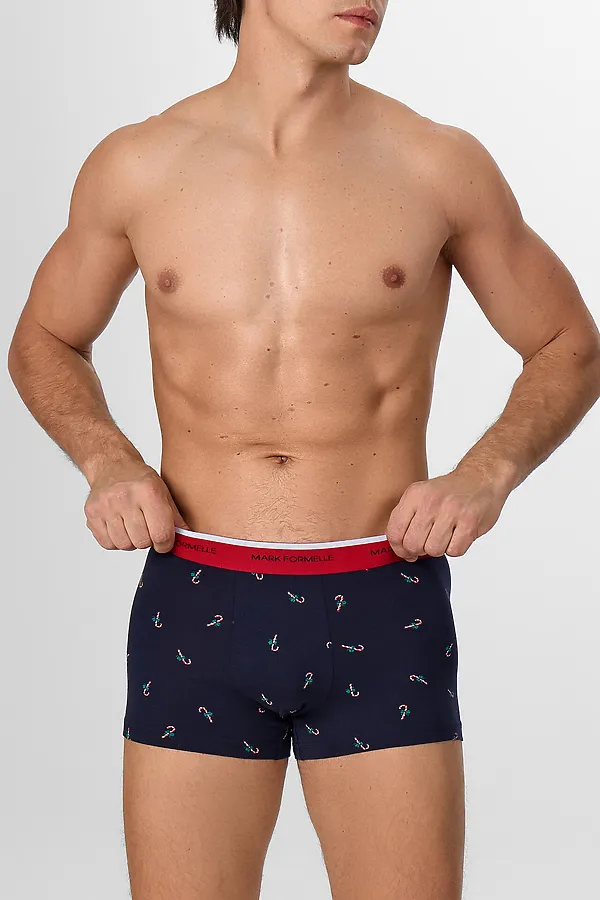 Трусы мужские MARK FORMELLE, маленькие леденцы на т.синем - фото 2