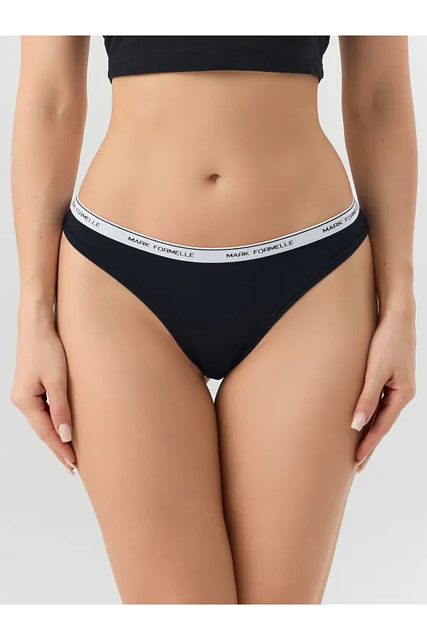 Трусы женские (3шт.) MARK FORMELLE, т.серый меланж 4348-f +мятный +черный - фото 2