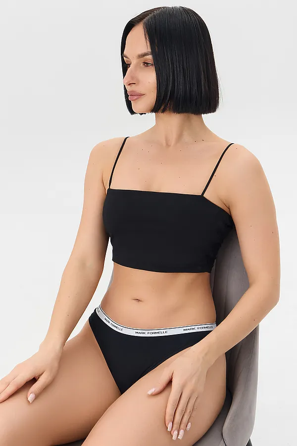 Трусы женские (3шт.) MARK FORMELLE, т.серый меланж 4348-f +мятный +черный - фото 2