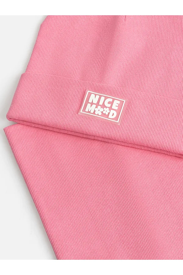 Набор детский (шапка и шарф) ACOOLA, светло-розовый - фото 2