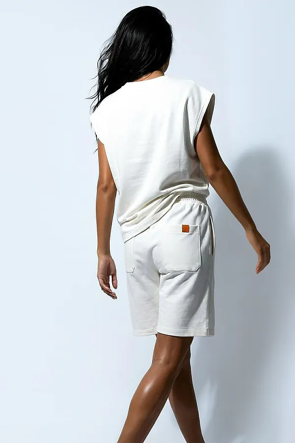 Костюм с шортами с шортами и футболкой без рукава 404 НАТАЛИ, белый - фото 2