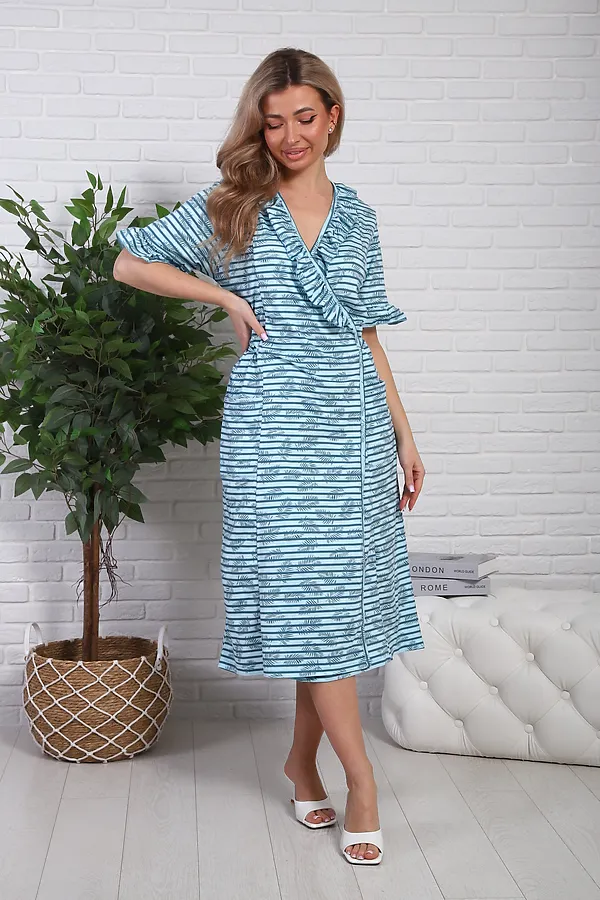 Халат 320 НАТАЛИ, голубой - фото 2