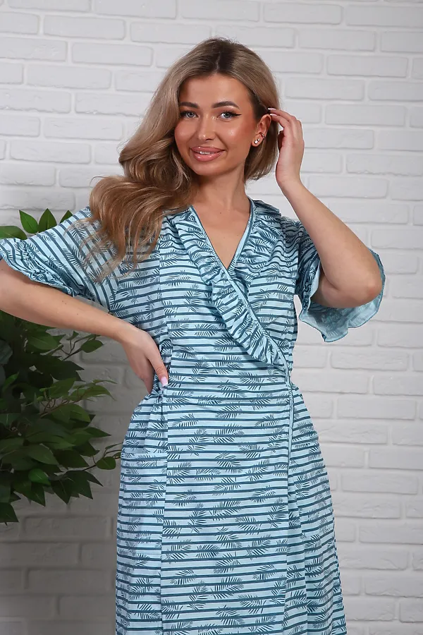 Халат 320 НАТАЛИ, голубой - фото 2