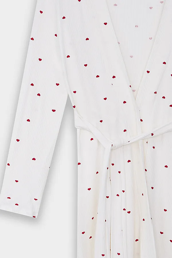 Халат женский MARK FORMELLE, сердечки на белом - фото 2