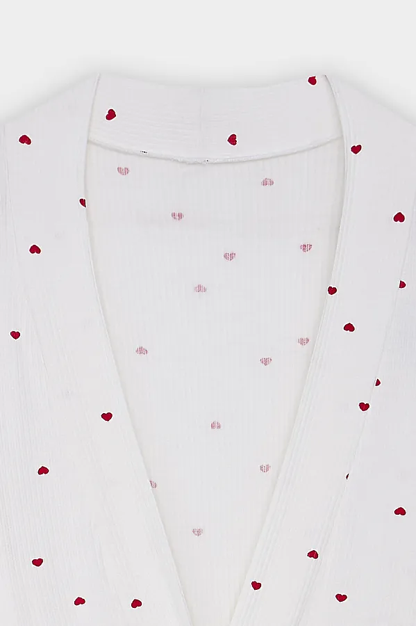 Халат женский MARK FORMELLE, сердечки на белом - фото 2