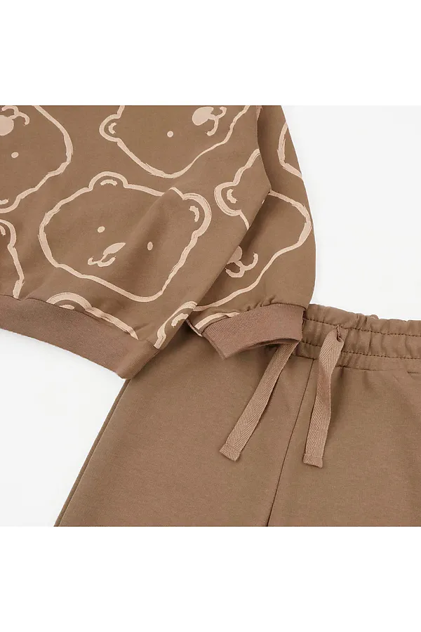 Костюм футер 2х нитка начёс YOULALA, коричневый - фото 2