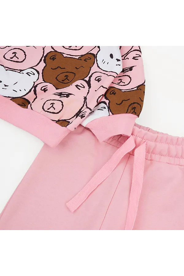 Костюм футер 2х нитка начёс YOULALA, розовый - фото 2