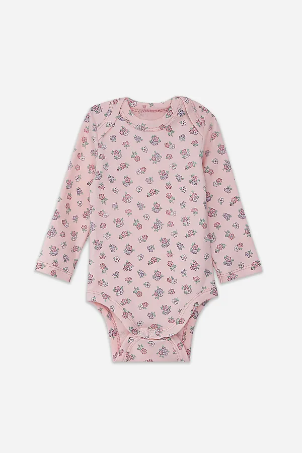 Боди детское (3шт.) MARK FORMELLE, молочный +котики с цветами на молочном +цветочки на розовом - фото 2