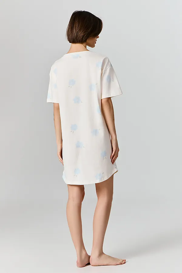 Сорочка ночная женская MARK FORMELLE, цветы на молочном1 - фото 2