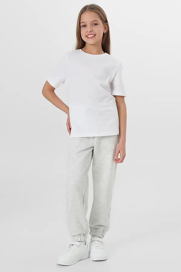 Комплект для девочек (худи, брюки) MARK FORMELLE, серый меланж 4306-а +печать4 - фото 2