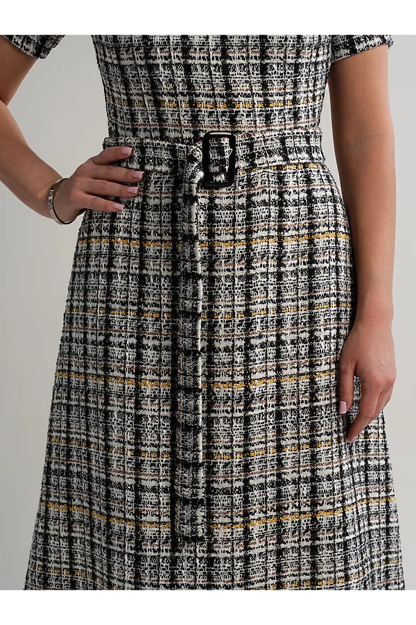 Платье твидовое Парижанка LADY TAIGA, серое - фото 2