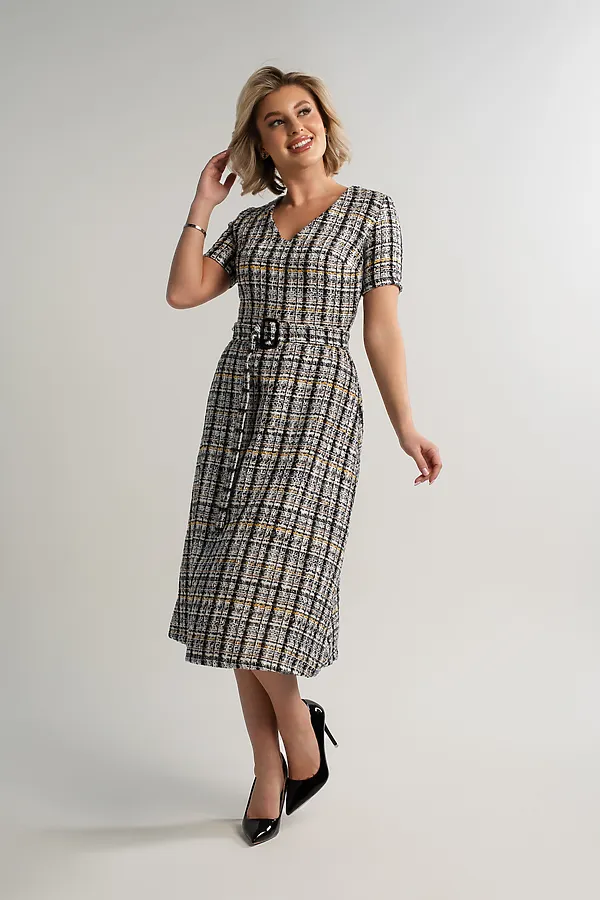 Платье твидовое Парижанка LADY TAIGA, серое - фото 2