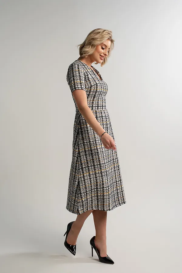 Платье твидовое Парижанка LADY TAIGA, серое - фото 2