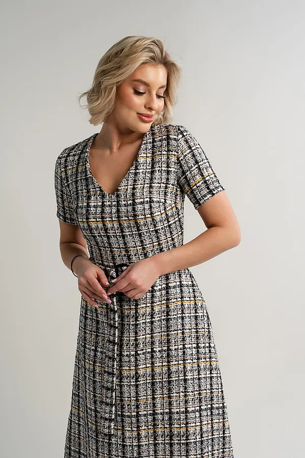 Платье твидовое Парижанка LADY TAIGA, серое - фото 2