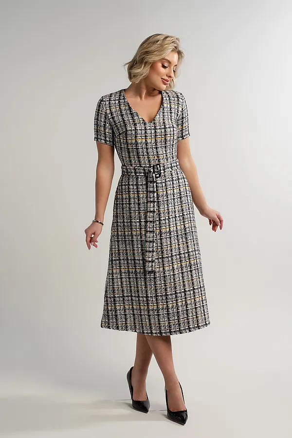 Платье твидовое Парижанка LADY TAIGA, серое - фото 2