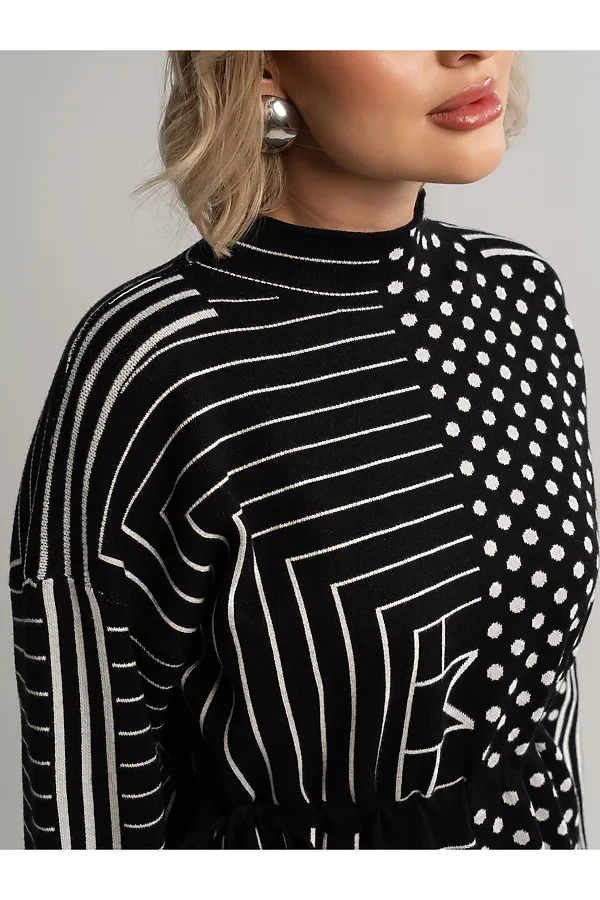 Платье Латута LADY TAIGA, черно-белое - фото 2