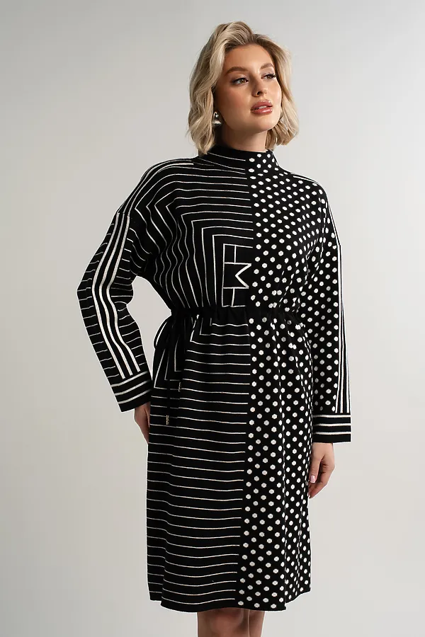 Платье Латута LADY TAIGA, черно-белое - фото 2