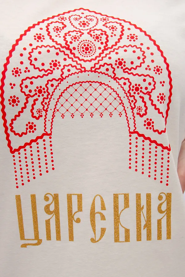 Сорочка Царевна НАТАЛИ, молоко - фото 2