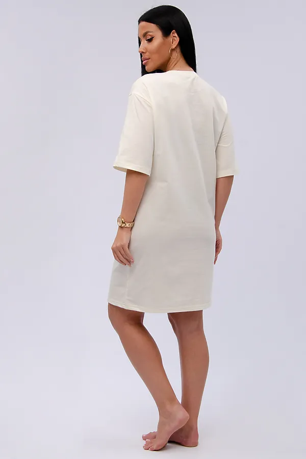 Сорочка Царевна НАТАЛИ, молоко - фото 2