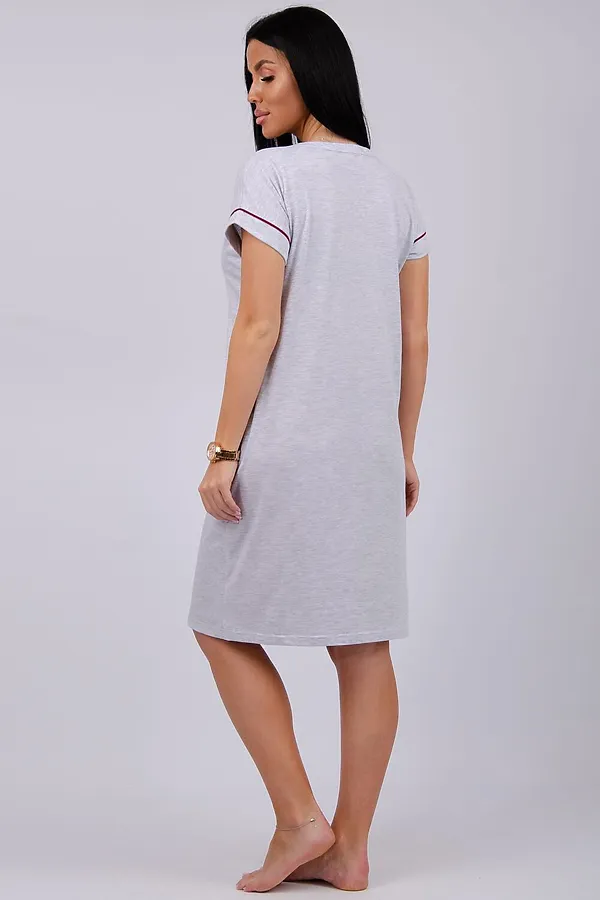 Сорочка Мореллино НАТАЛИ, светло-серый меланж - фото 2