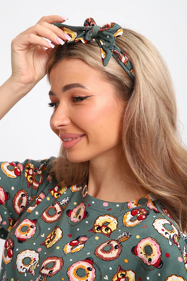 Туника ТПК-01 Пончики НАТАЛИ, пончики зеленый - фото 2