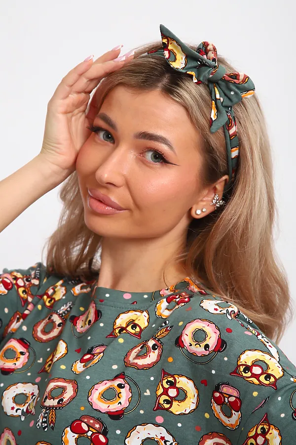 Туника ТПК-01 Пончики НАТАЛИ, пончики зеленый - фото 2