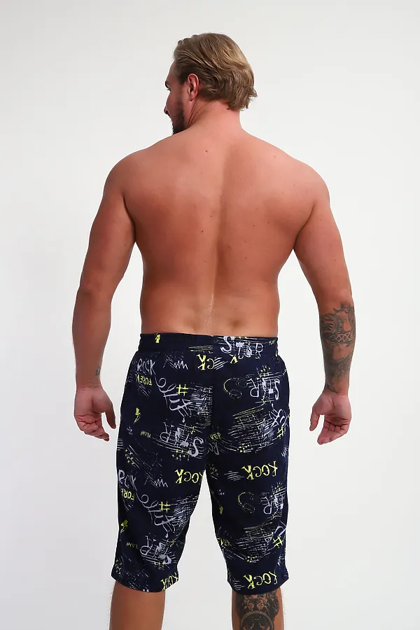 Шорты ШМ-03 НАТАЛИ, синий/желтый/белый буквы star - фото 2