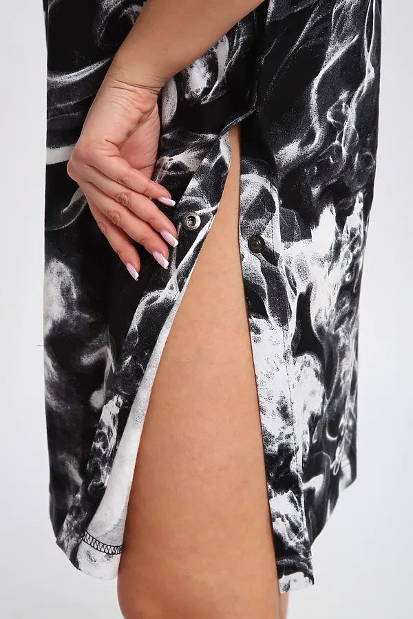 Туника ТПК-01 НАТАЛИ, черный/белый дым - фото 2