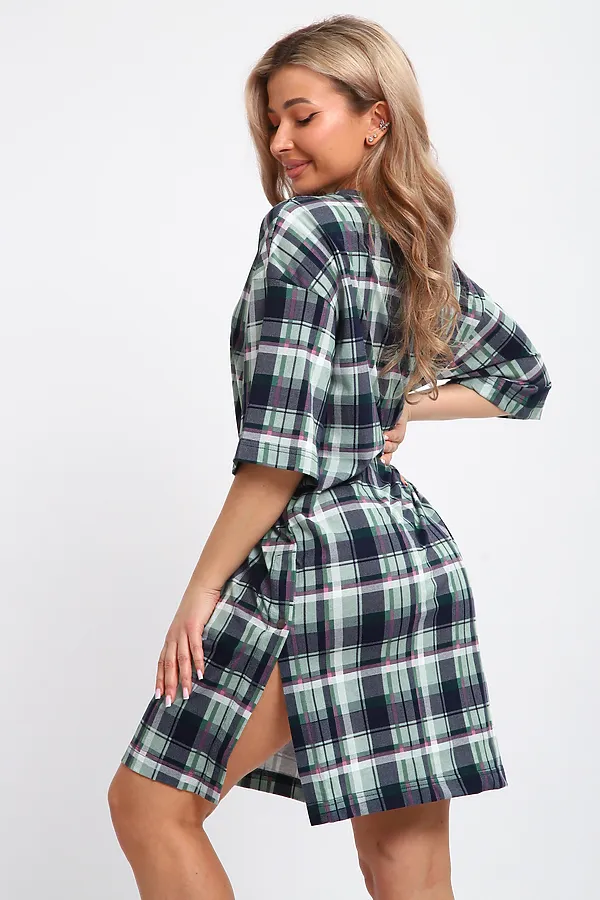 Туника ТПК-01 НАТАЛИ, голубой, ментол, розовый - фото 2