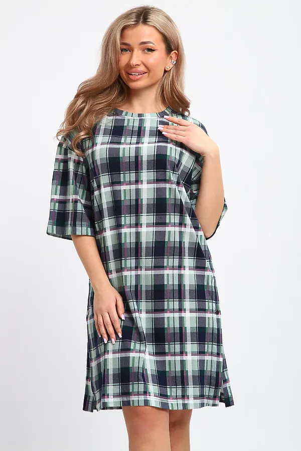 Туника ТПК-01 НАТАЛИ, голубой, ментол, розовый - фото 2