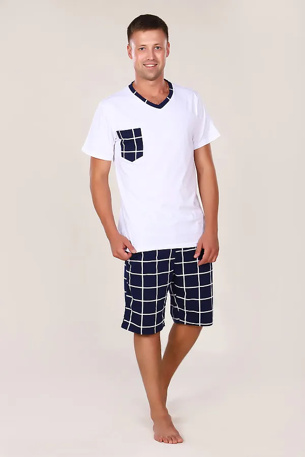 Костюм с шортами 800 Oazis НАТАЛИ, белый,синий - фото 2