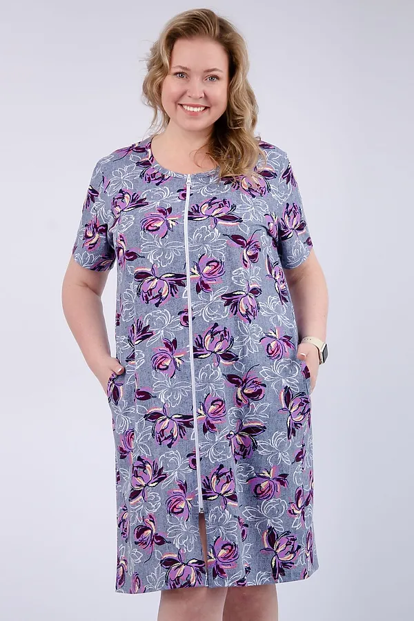 Халат Рената НАТАЛИ, кувшинки - фото 2