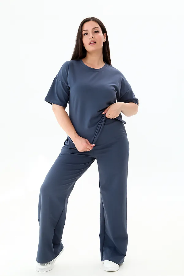 Костюм с брюками КЖ-005 НАТАЛИ, темно-синий - фото 2