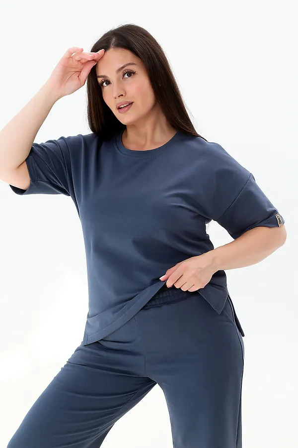 Костюм с брюками КЖ-005 НАТАЛИ, темно-синий - фото 2