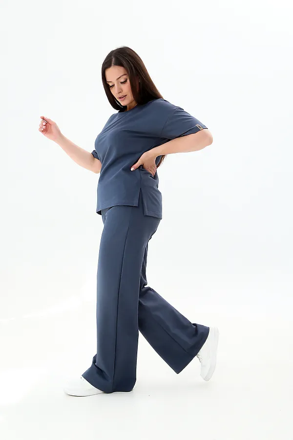 Костюм с брюками КЖ-005 НАТАЛИ, темно-синий - фото 2