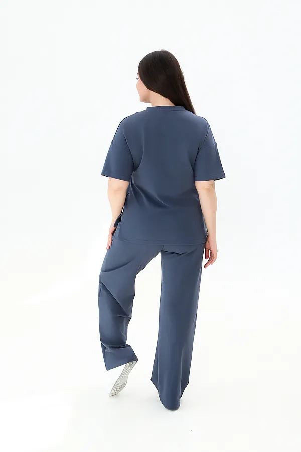 Костюм с брюками КЖ-005 НАТАЛИ, темно-синий - фото 2