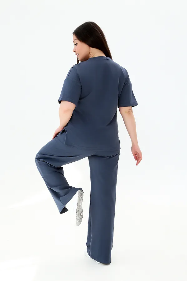 Костюм с брюками КЖ-005 НАТАЛИ, темно-синий - фото 2