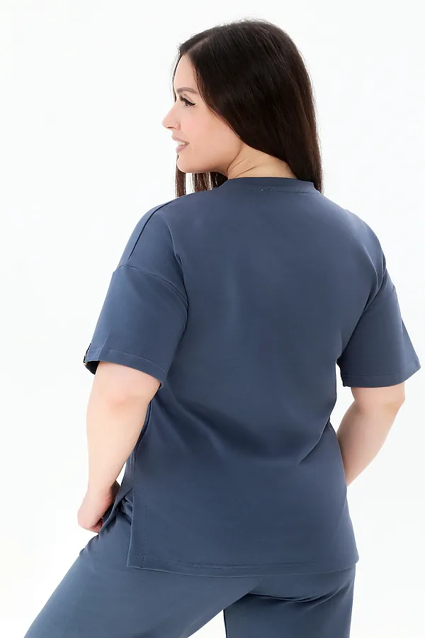 Костюм с брюками КЖ-005 НАТАЛИ, темно-синий - фото 2