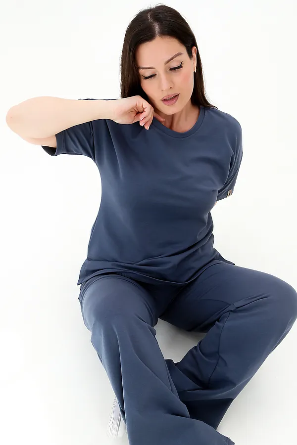 Костюм с брюками КЖ-005 НАТАЛИ, темно-синий - фото 2