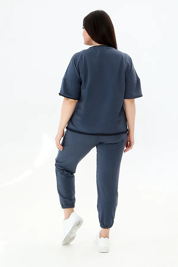 Костюм с брюками КЖ-005 НАТАЛИ, темно-синий - фото 2