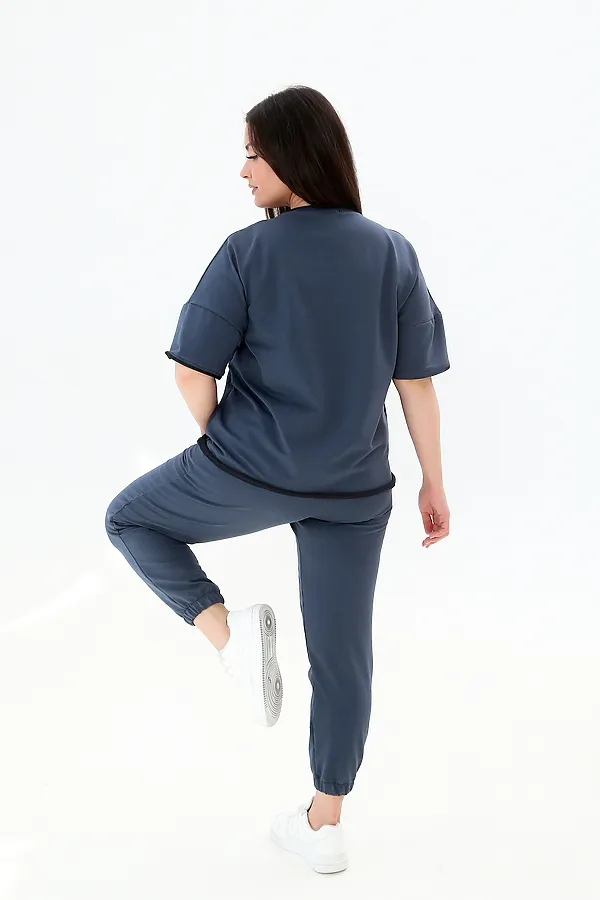 Костюм с брюками КЖ-005 НАТАЛИ, темно-синий - фото 2