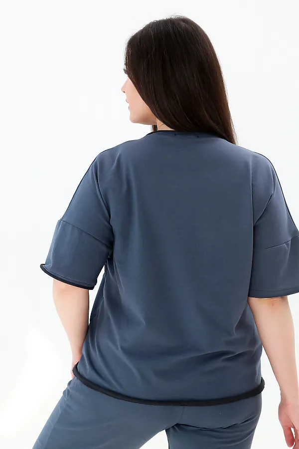 Костюм с брюками КЖ-005 НАТАЛИ, темно-синий - фото 2