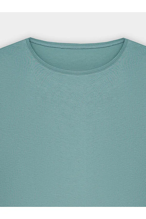 Комплект женский (футболка, бриджи) MARK FORMELLE, шалфей +тропики на св.молочном1 - фото 2